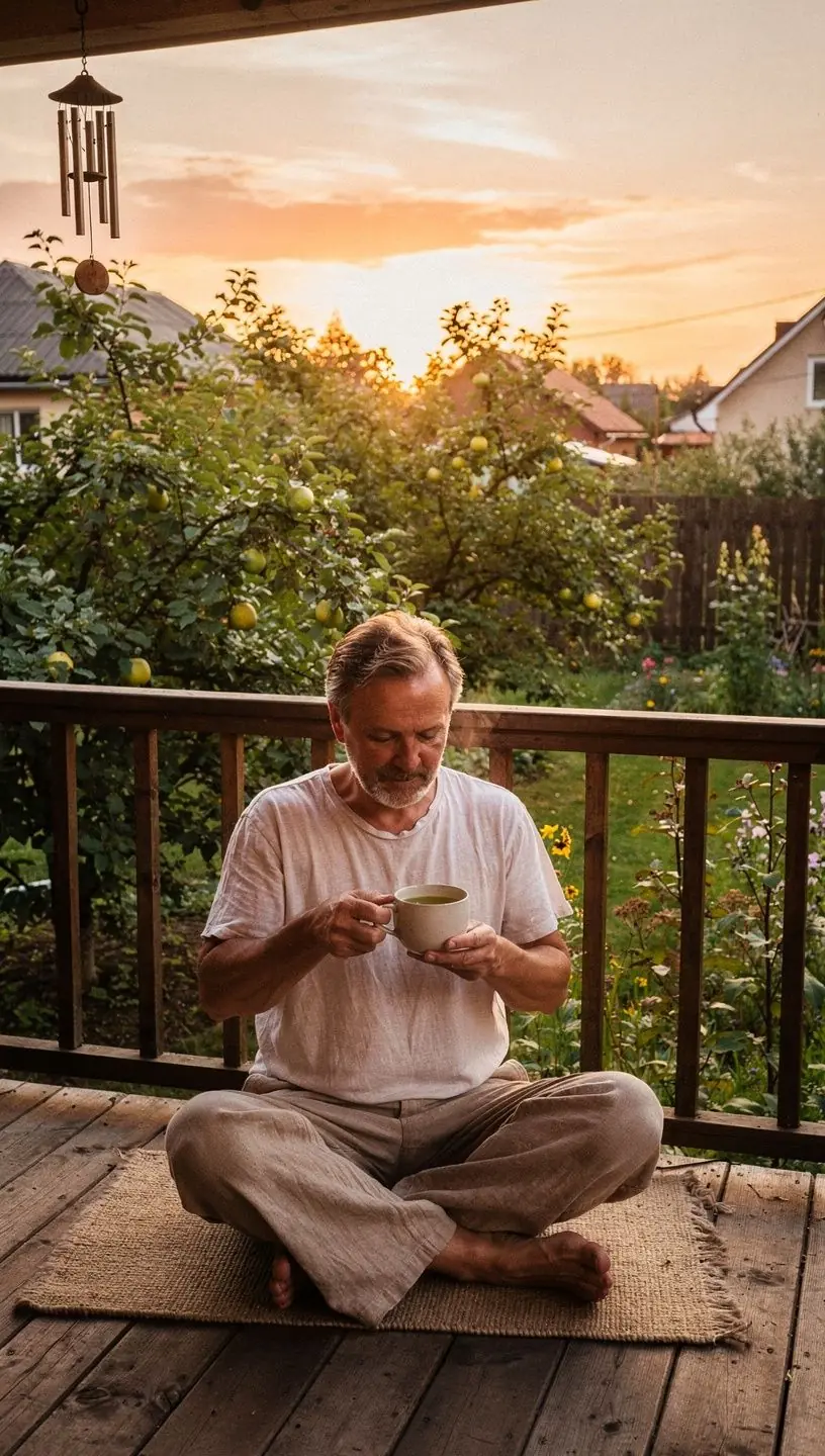 Natūralūs arbatos ingredientai – džiovinti žolelių lapai ir žiedai, sudėti į medinį indą