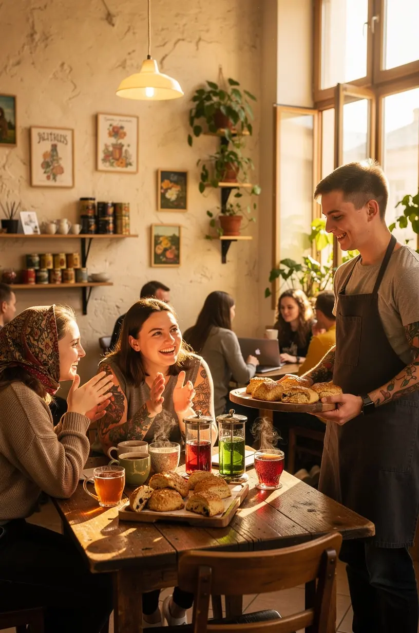 Ramus kambarys su žvakėmis ir arbatos puodeliu, skirtas kasdieninei atsipalaidavimo praktikai